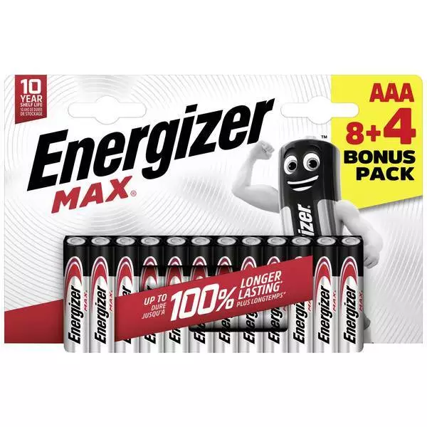 Energizer E303340900  Max Batteria Ministilo (AAA) Alcalina/manganese 1.5 V 12 p