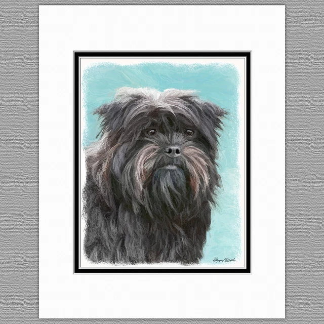 Affenpincher Dog Original Art Print 8x10 Matted to 11x14 Affenpincher Dog Original Art Print 8x10 Matted to 11x14
