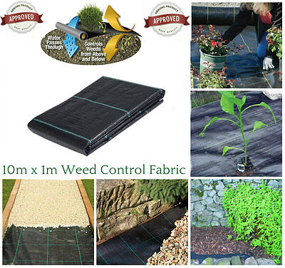 10m x 1m Weed Control Woven Fabric Ground Cover Mulch Membrane Mat Heavy Duty