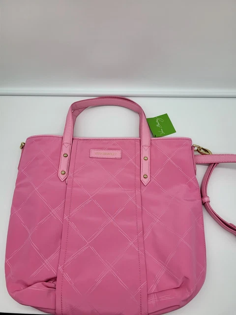 Vera Bradley Preppy Poly Satchel in Blossom Pink NWT