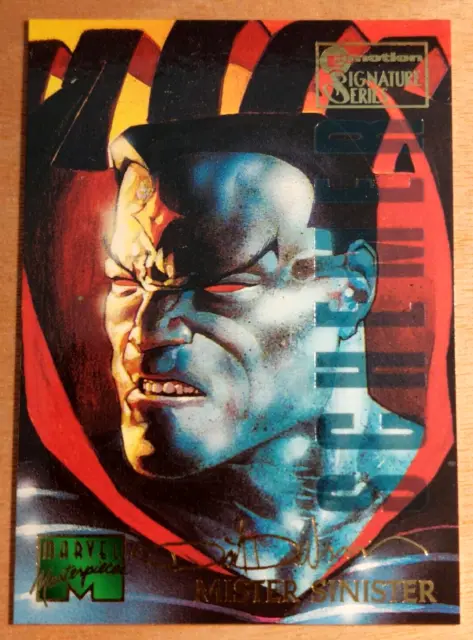 MISTER SINISTER 1995 Marvel Masterpieces Emotion Gold Foil Signature Card #67 NM