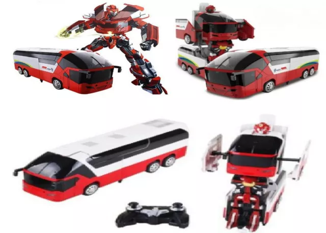 MZ Transforming Toy Bus 2372P RC IR Remote Control Robot Car Race Racing Robot