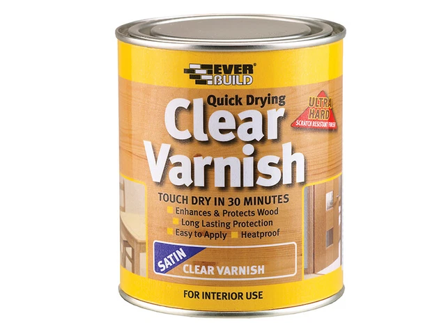 Barniz de madera de secado rápido Everbuild WVARCLS07 transparente satinado 750 ml