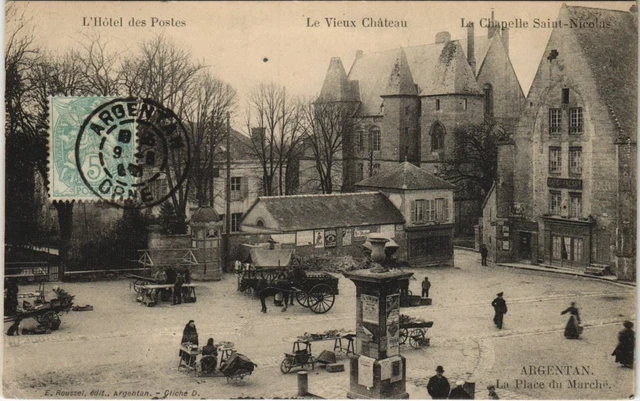 CPA ARGENTAN-La Place du Marché (29520)