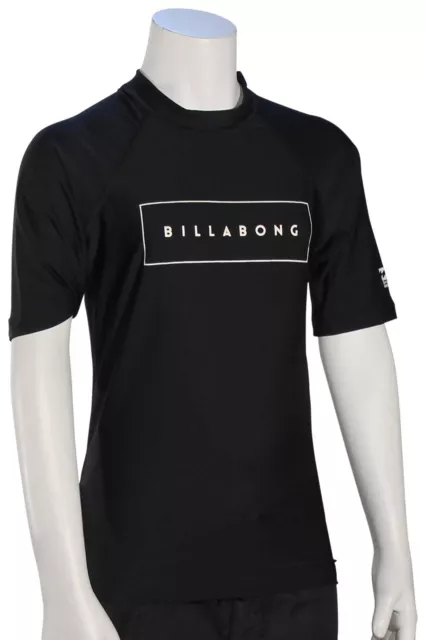 Billabong Boy's All Day United SS Rash Guard - Black - New