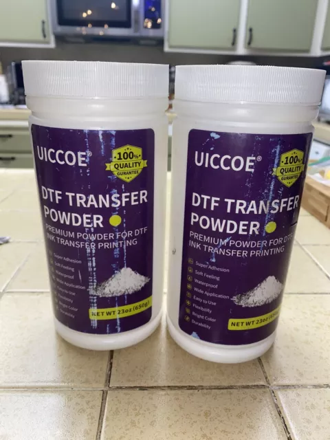 DTF Transfer Powder 23oz 650g UICCOE Premium Powder White Digital Ink  Printing