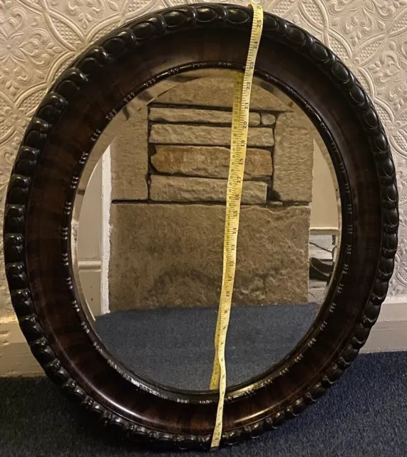 Old Antique Heavy Bevelled Edge Mirror