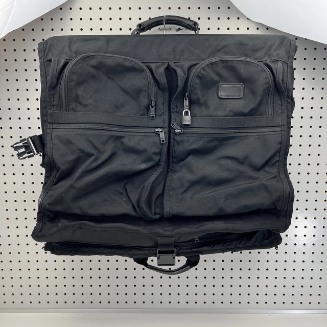 TUMI Alpha Ballistic Black Nylon Tri-fold Carry On Garment Bag USED.