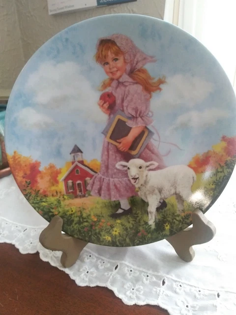 Collector Plate Mary Had A Little Lamb. Mother Goose series.