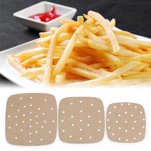 500 FOGLI CARTA pergamena perforata friggitrice ad aria per friggitrici 500 FOGLI CARTA pergamena perforata friggitrice ad aria per friggitrici