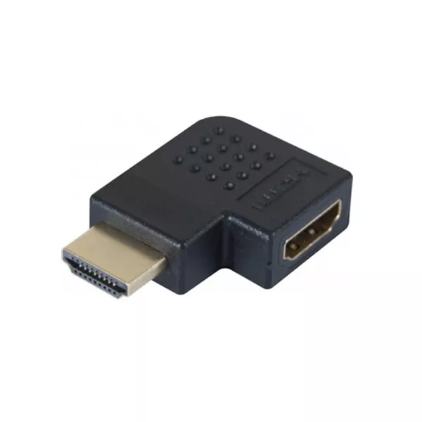 Adaptateur Coupleur Hdmi M/F Coudé Horizontal 90° Droite Male Vers Femelle