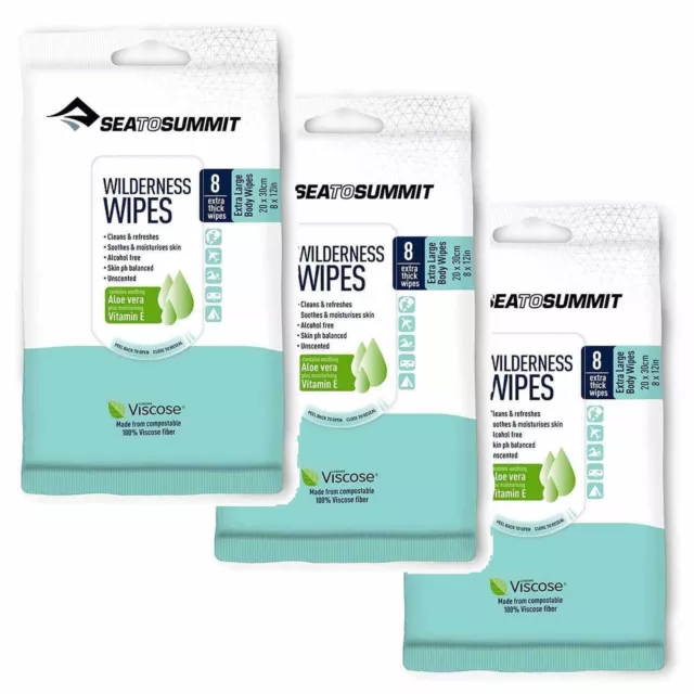 Sea to Summit Wilderness Wipes - Compact 12 - 3 Pack