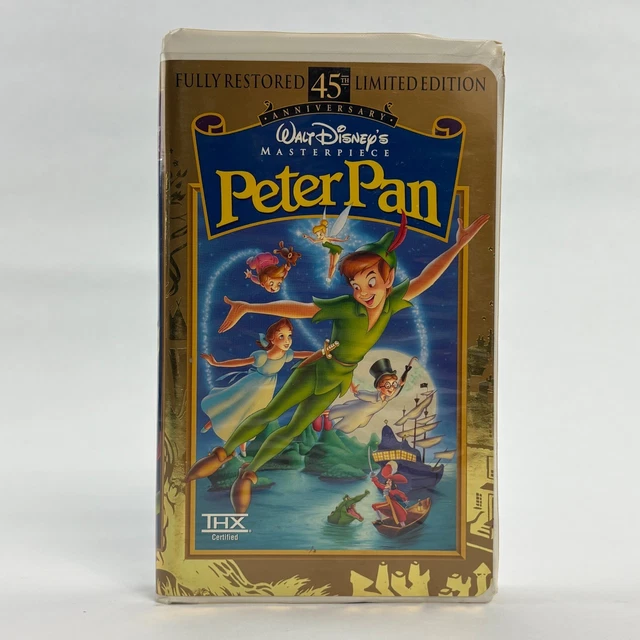 WALT DISNEY PETER Pan VHS 45th Anniversary Limited Edition Masterpiece ...