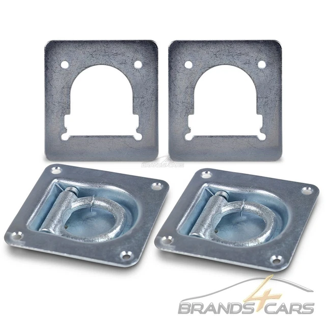 2x CASSONE DI FISSAGGIO ARROTOLATO CON CONTROPIASTRA 800daN kg RIMORCHIO 09223