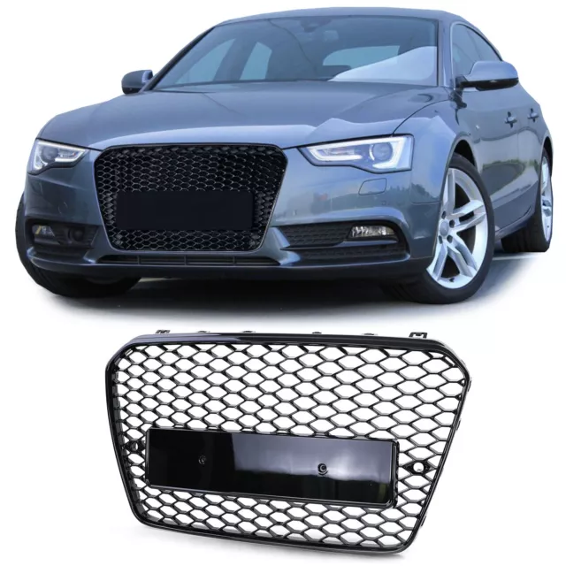 Parrilla Sportgrill Panal Rejilla Negro Brillo para Audi A5 8T Desde 2011-2017