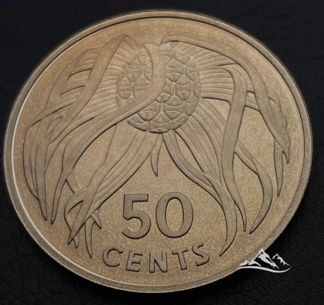 Kiribati Gilbert Islands 50 cents coin 1979 Proof. KM #6. Panda Nut. Plants