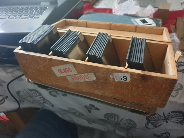 44 LEEDS METHODIST CHURCH Magic Lantern Glass Slides Job lot Collection boxed