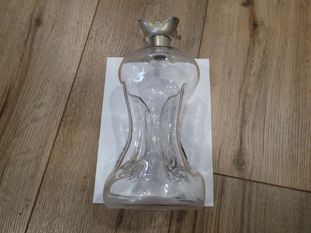 1894 Sterling Top George Wish Sheffield England Pinched Blown 5 Section Bottle