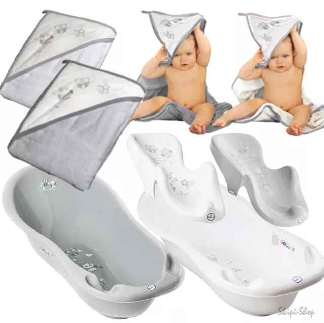 *Eule Set+Tuch Baby Badewanne Sitz Abfluss-Stöpsel Für Kinder Ab 0 Monaten T1