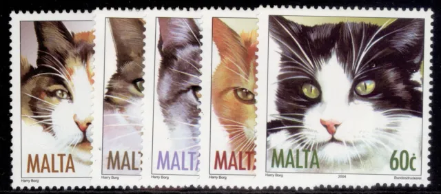 MALTA QEII SG1349-1353, 2004 cats set, NH MINT. Cat £11.