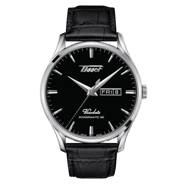 Tissot Heritage Visodate Powermatic 80 T118.430.16.051.00, Nero, Cinturino