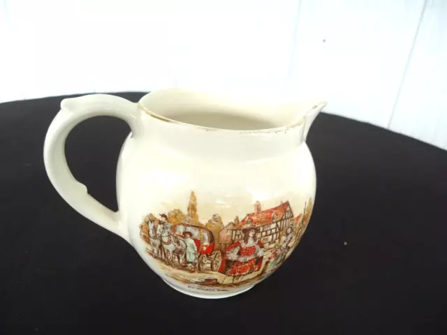 vintage lancaster & sandland ware hanley ye olden days milk jug 3