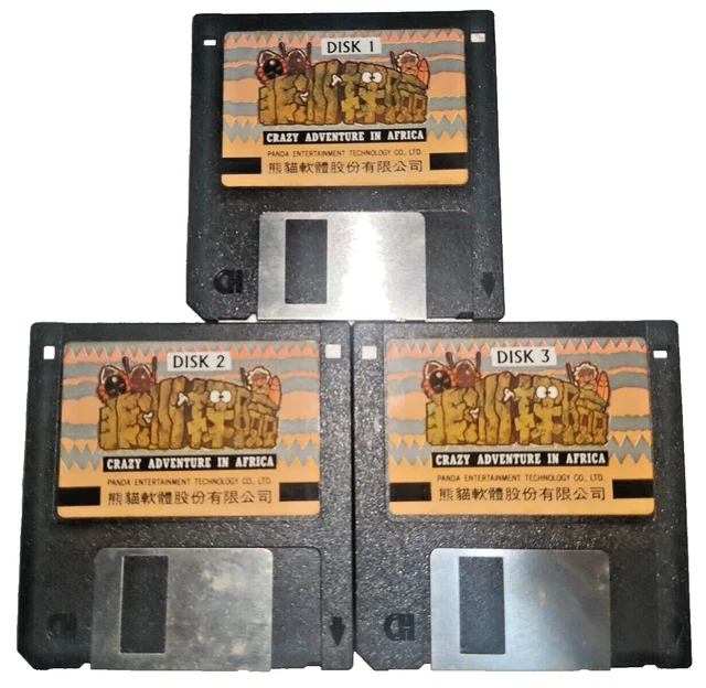 RARE GAME FLOPPY Disk Crazy Adventure in África Monopoly Panda Super A,can Acan EUR 499,00