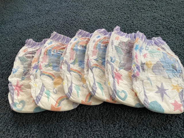6 muestras de pantalones de entrenamiento Easy Ups 5T-6T, My Little Pony, niños/niñas, 41+LB,