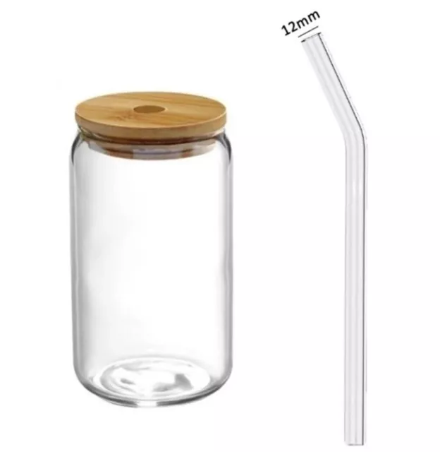 Glass Bubble Tea Cup with Lid and Straw-Enjoy your favourite beverages in style