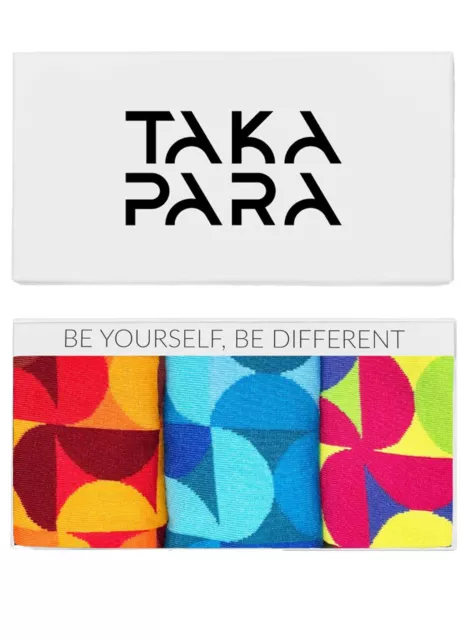 TakaPara 3-Pack Colourful Funky Unisex Sock Gift Set 3