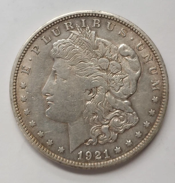 1921 Morgan One Dollar Silver Coin $1 US (ELW197)