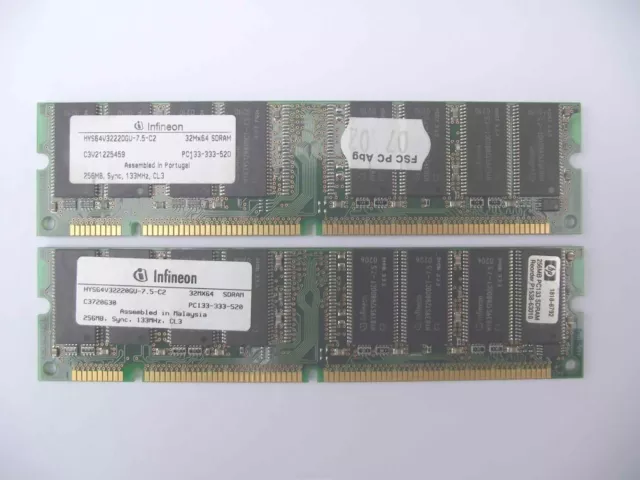 SDRAM PC133 168 Pin 256MB x 2 Infineon