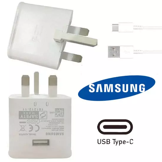 Genuine Samsung Galaxy Tab S7 FE 15W Fast Mains Wall Charger Plug & Cable