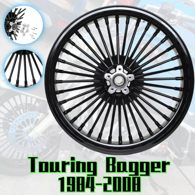 Fat Spoke 21x3.5 Front Wheel Dual Disc For Harley Electra Glide FLHT 00-07 FLHR