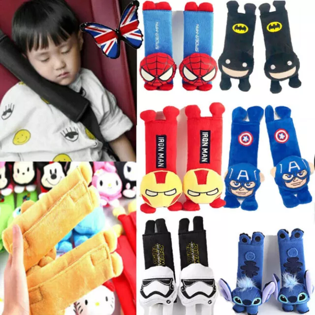 Spiderman Kids Car Safety Seat Belt Pillow Strap Cover Pad Case Cushion Shoulder