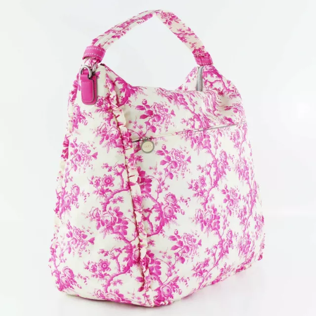 Oilily Birdy LVZ Weekender Rose Damen Reisetasche Schultertasche Rosa/Weiß/Blumi 3