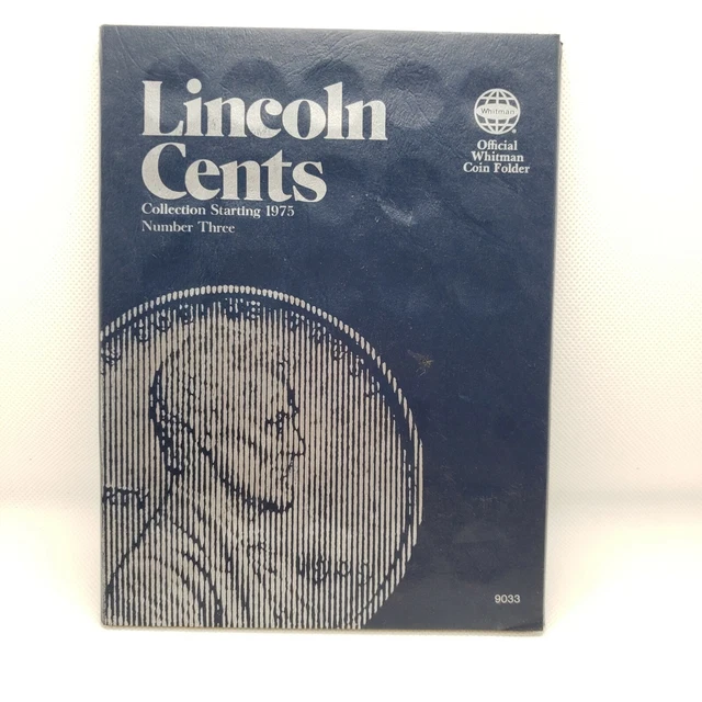 Lincoln Cents Whitman Coin Folder 1975 No. 3 #9033 + 2 Pennies 1977-D & 1993-D