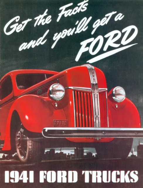 1941 Ford  Truck Sales Brochure-V-8 & 4 Cylinder