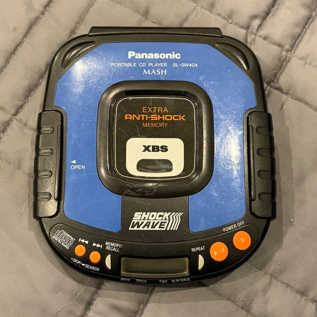 PANASONIC PORTABLE CD Player Mash Shock Wave SL-SW405 90s Tested