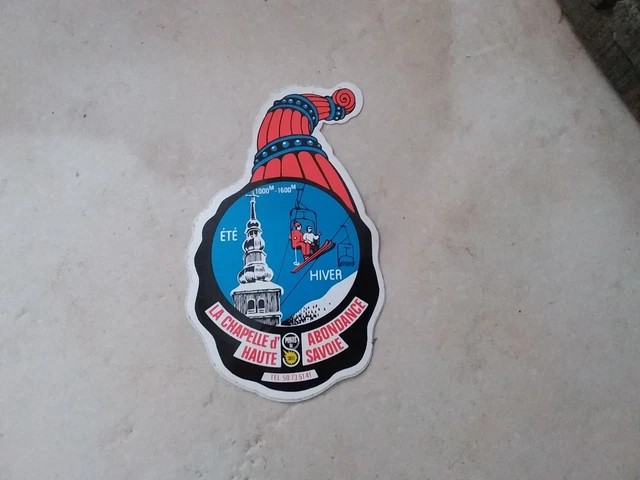 Autocollant Vintage Domaine Skiable Hautes Alpes, Sticker Sport, Les Alpes Vraies