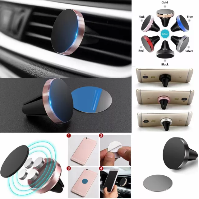 Car Magnetic Phone Holder Air Vent Mount Bracket Universal Dashboard Fan Mobile