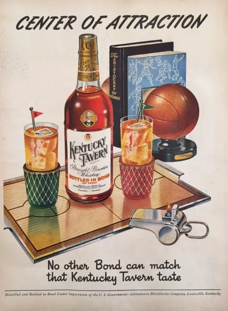 Large Vintage 1951 KENTUCKY TAVERN Whiskey Magazine Print Ad
