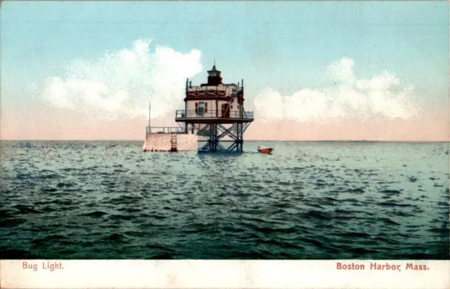 Bug Light, Boston Harbor, Massachusetts MA Postcard