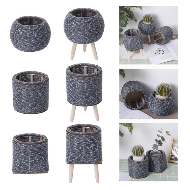 Ganci Da Parete In Bambù Per Piante - Set Di 3 Supporti Per Vasi Sospesi, Design Naturale - Foto 7