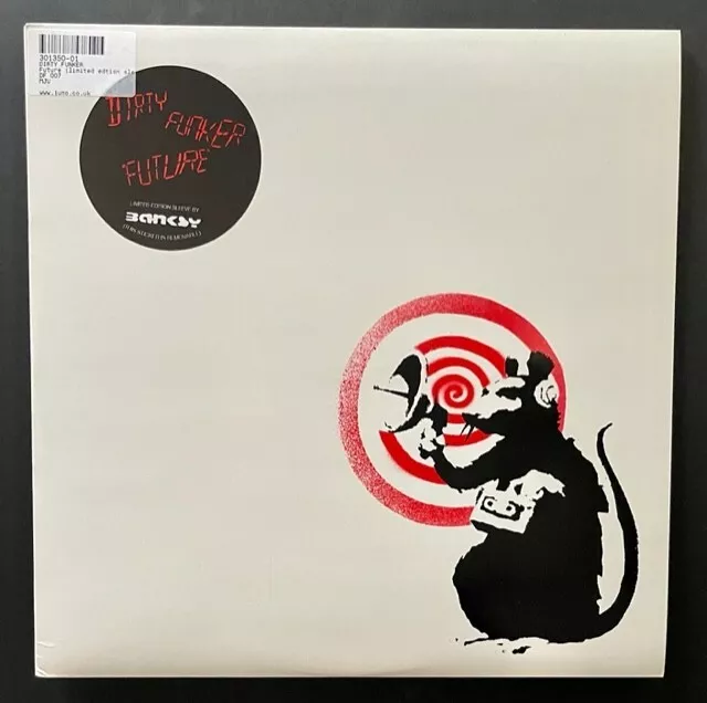 Banksy Dirty Funker Future Radar Rat CUBIERTA BLANCA Vinilo 12" LP Edición Limitada