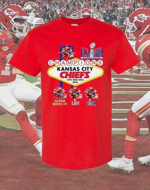 2024 KC KANSAS City CHIEFS Super Bowl 58 LVIII Champions TShirt, Red