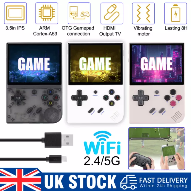 RG35XX PLUS Retro Handheld Game Console Linux System Gift 64G 5K+ HDMI-Out 3.5'' 2