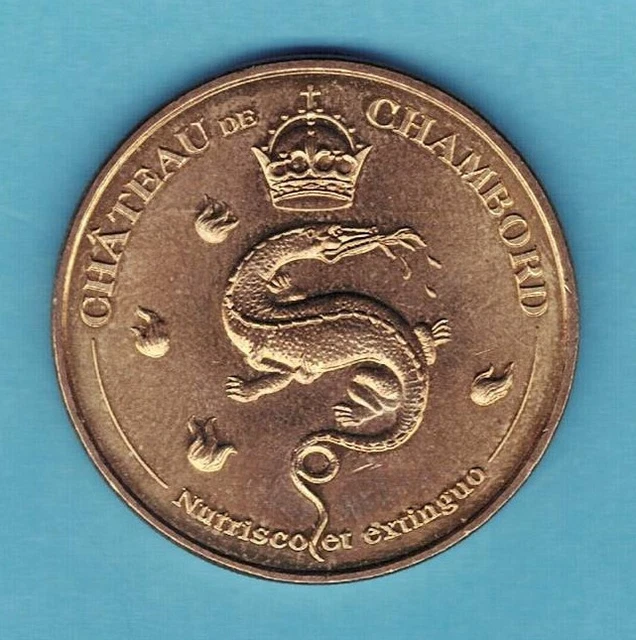 A  Saisir Medaille Touristique  Monnaie De Paris    Chateau Chambord Salamandre
