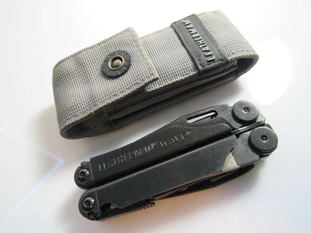 Leatherman WAVE EOD Black Oxide Multi Tool Knife W/ Sheath EXCELLENT