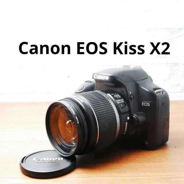 CANON EOS KISS X2 DSLR Camera w/ 18-55mm Lens Kit Excellent